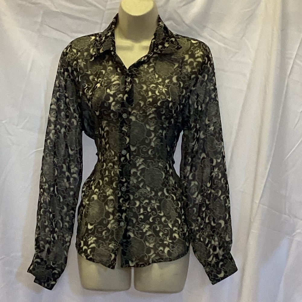 Jordan Sheer Button Down Top.